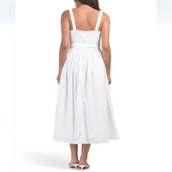 LEA Wome's Cotton Needlepoint Embroidered Maxi Dress - Picture 2 of 6